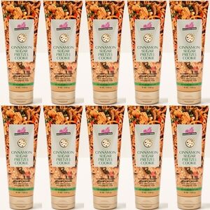 Bath Body Works Cinnamon Sugar Pretzel Cookie Body Cream Set of 10 NEW 8oz Each